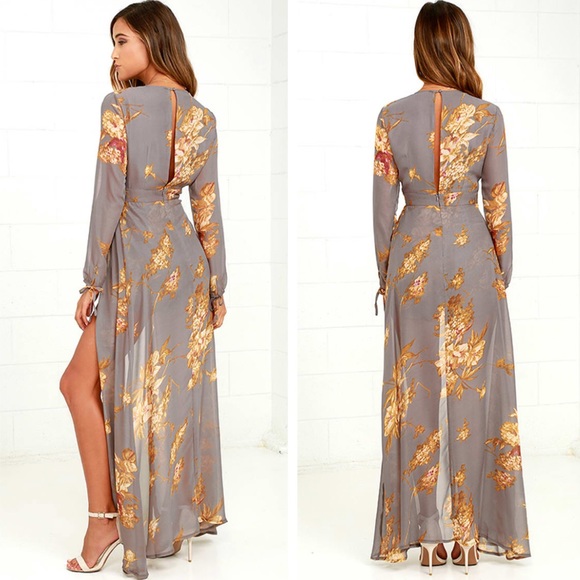 LULU’S | Fine & Dandelion Grey Floral Print Romper - Picture 8 of 8